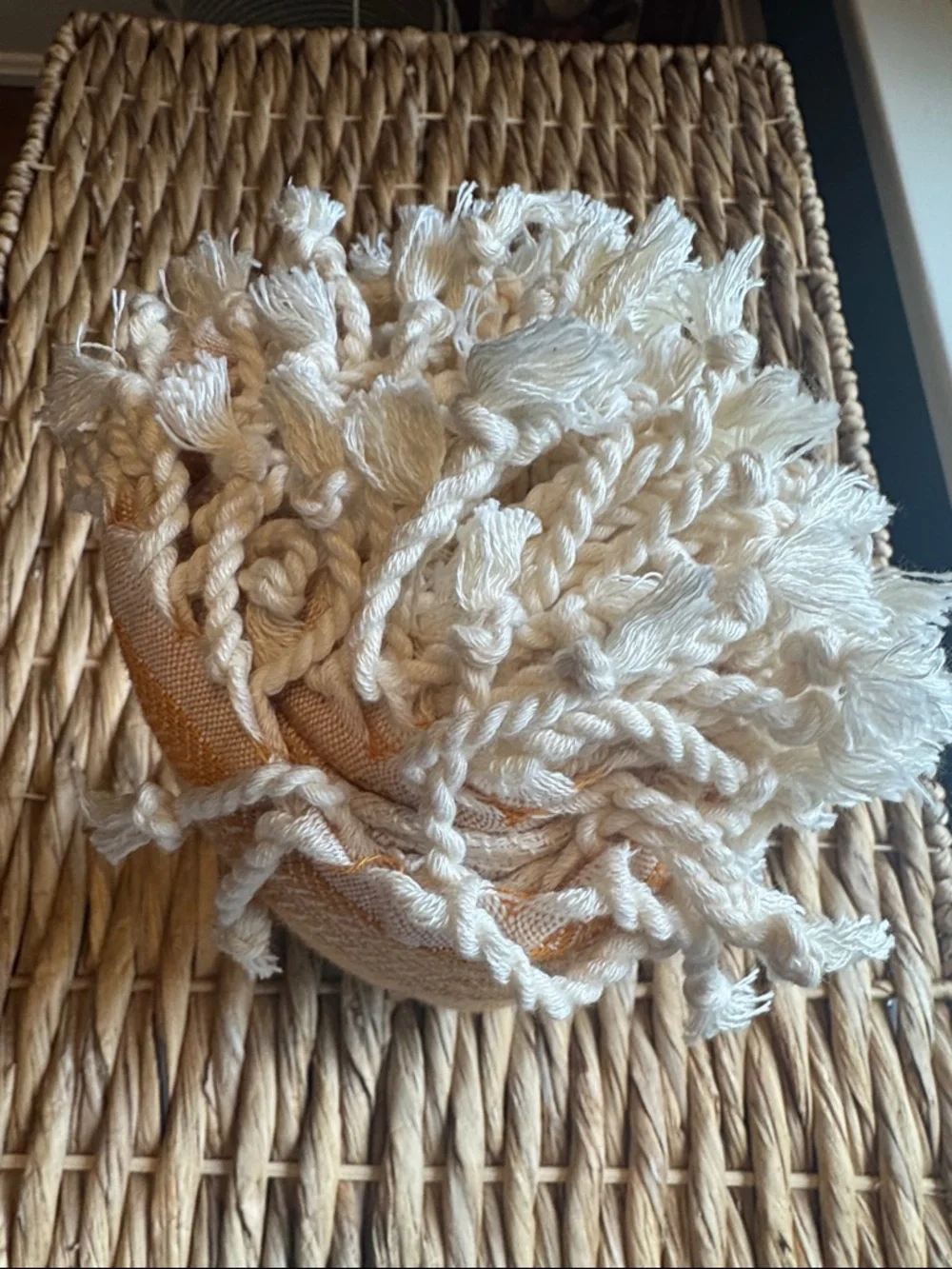 Sand Cloud Mustard & White Turkish Beach Towel